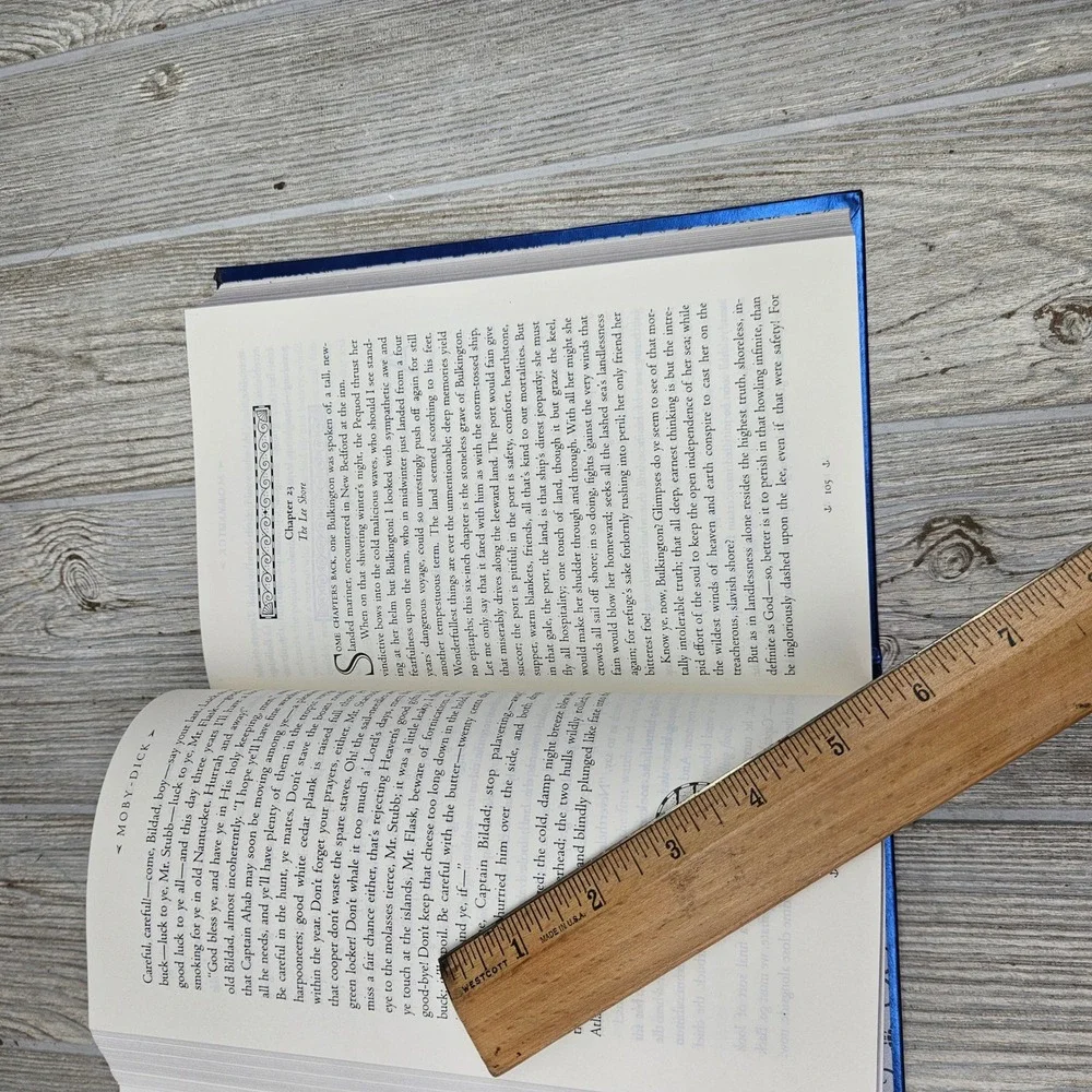 Moby Dick Herman Melville Barnes & Noble Collectible Edition Blue Leatherbound
